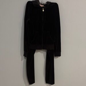 Juicy Couture Black Velour set